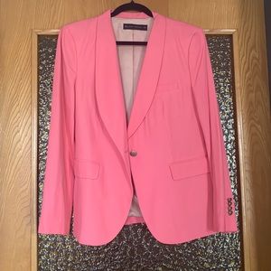 Zara coral blazer with gold button